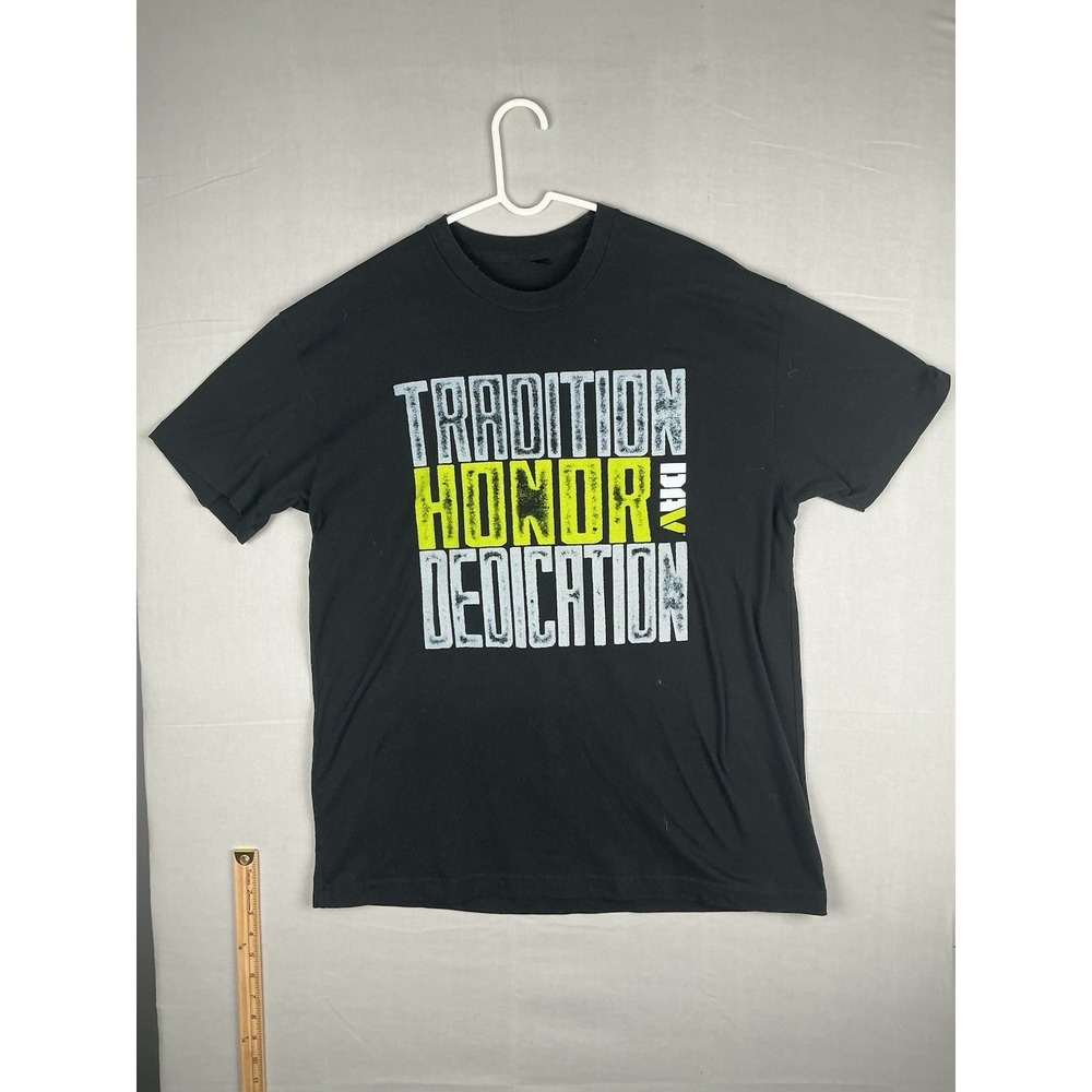 Traction Honor Dedication DAV T Shirt Mens Large‎ Black Graphic Tee